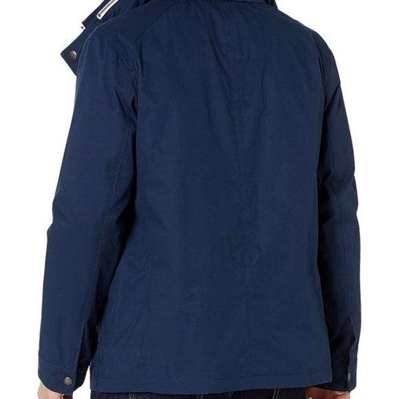 NWOT Men's Cole Haan Military Oxford Jacket w/ Hidden Hood Navy Blue Size MEDIUM - Picture 4 of 11